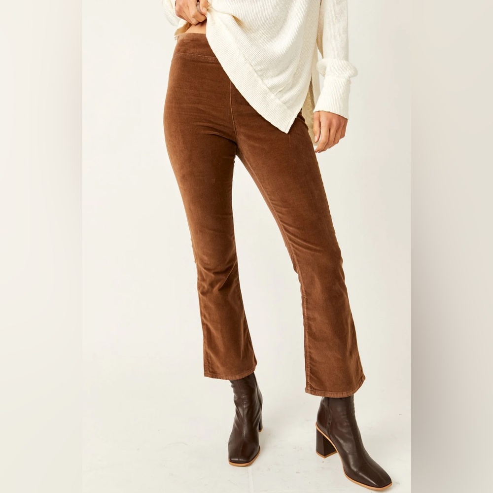 Free People Brown Boot Cut Corduroy Pants EUC
